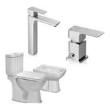 Juego Baño Sanitario Piazza Amalfi Griferia Arq Alto Bidet