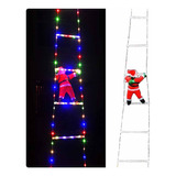 Escada De Escalada De Papai Noel Led String Lights Decoração