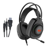 Audifono Monster Gamer Auricular Microfono Rgb N5 Lite 3.5mm Color Negro