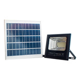 Reflector Led 200w Solar Con Panel Solar Bateria Luz Blanca Color De La Carcasa Negro Color De La Luz Blanco Frío
