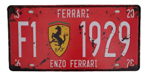 Placa Auto Ferrari Moblihouse