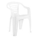 Silla Plastica Global Garden Life Apilable Apoya Brazo