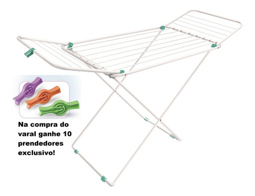 Varal De Chão Grande Com Abas Apartamento Lavanderia Com Nf