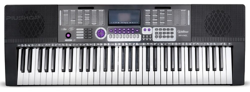 Teclado Musical Profissional Waldman 61 Teclas Kep6100x Full Cor Preto Voltagem 110v/220v