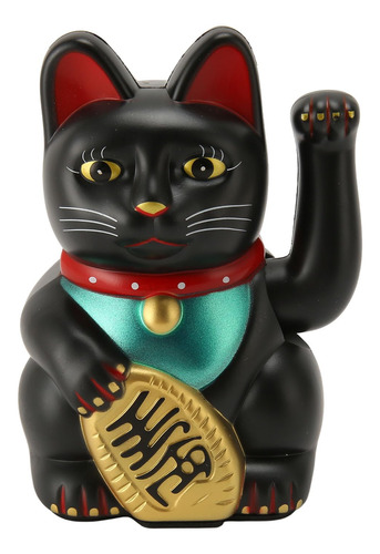 Maneki Neko De La Suerte Brazo Móvil 15 Cm Plástico Seguro