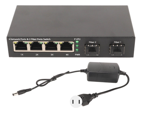 Led Autoadaptable De Fibra Ethernet Sfp, 6 Puertos, 10, 100,