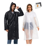 2 Colores Impermeables Capas Poncho Para Lluvia Hombre Mujer