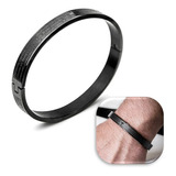 Pulseira Masculina Oração Pai Nosso Aço 316l Preto Garantia