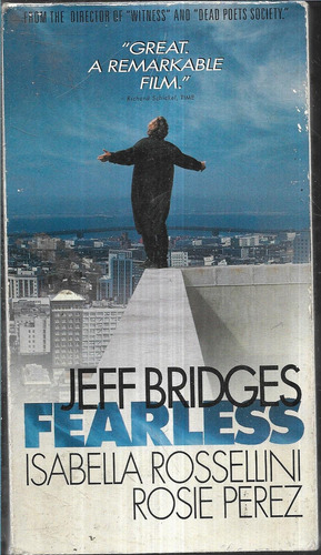 Fearless Sin Miedo A La Vida Jeff Bridges Vhs Importado
