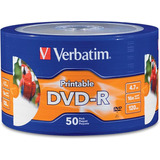 Disco Dvd Imprimible Verbatim 4.7 Gb 16x 120 Mins 50 Piezas