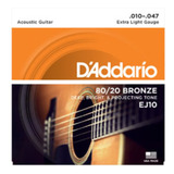Cuerdas Guitarra Electroacustica Daddario Ej10 Bronze 80/20