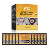 Mglimz Tinte Para Barba Para Hombres Para Cabello Gris A Neg