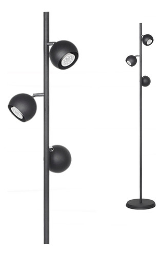 Lampara De Pie 3 Luces Gu10 Manu Moderna 153 Cm Cival