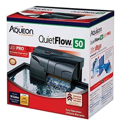 Aqueon Quietflow 50 Led Pro Filtro De Potencia Para Pecera D