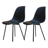 Sillas X2 Sillas Eames Blanca/ Negra Patas Caño Negro Oferta