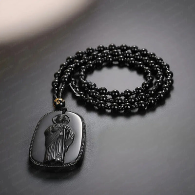 Rosario Collar Escapulario San Judas Tadeo Cristal Volcanico | MercadoLibre
