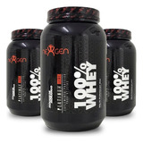 3x Whey Protein 100% Pure 908gr - Nexgen Sabor Mousse De Morango