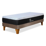 Cama Zen Top Foam Hybrid Tela Beige 1 1/2pza