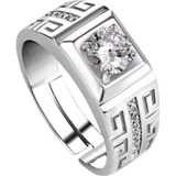 Anillo Hombre De Plata 925 Ajustable Regalo Elegante Mujer