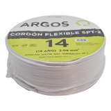 Cable Duplex Flex 14 Argos 100% Cobre 300v Caja 100 M Blanco