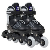 Patins Inline Ajustável Preto Bel Flexx Abec 7 Tamanho 37-40