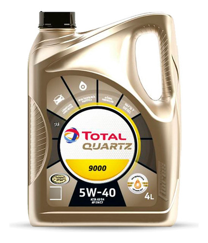 Aceite Total Quartz 9000 5w40 Sintetico 4 Litros