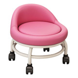 Silla Con Asiento De Ruedas Taburete De Pedicura Rosa