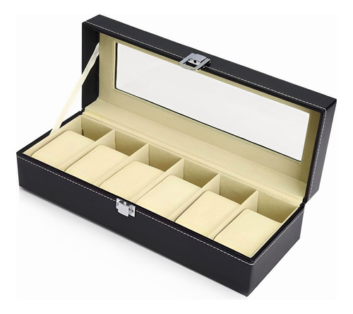 Organizador De Relojes Y Joyas 6 Espacios Caja Para Relojes