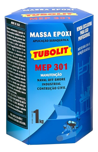 Massa Epoxi Tubolit Mep 301 1kg Uso Naval