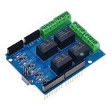 Shield Rele 4 Canales 5v V1.0 Para Arduino Uno R3