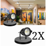 Kit 2x Spot Led Sobrepor 5w 6500k Hammer Preto A Prova Dágua