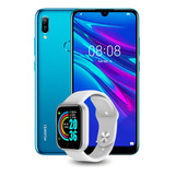 Celular Huawei Y6 2019 3gb Ram 64gb Rom Azul Zafiro Nuevo + Smartwatch De Regalo