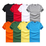 Kit 3 Camiseta Infantil Basica Algodão 2-14 Cores Diversas
