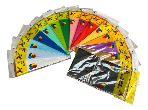 Mantel Rectangular Desechable De Plástico Fiesta Colores