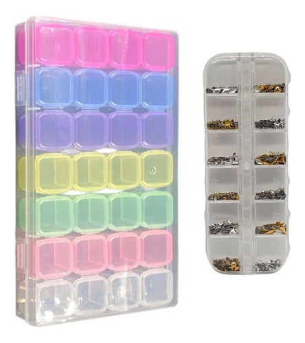 Pack Caja De Cristales Decox12+caja Organizadora Estylosas