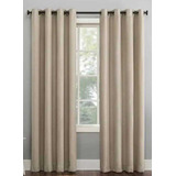 Set Cortinas Hogar 2 Panos 140x240 Cm Color Ocre