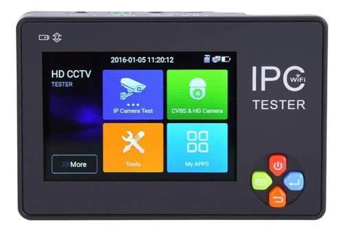 Testador De Câmera Ip 4k H.265 Ip/cvbs/ahd/tvi/cvi De 3,5