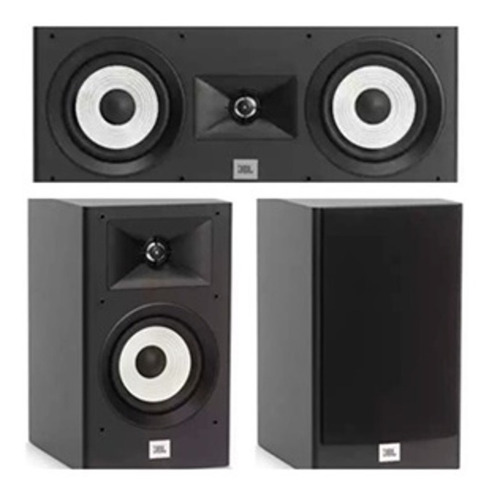 Caixa Jbl Stage A130 Bookshelf Par ( Preta ) + Central Stage