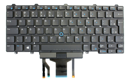 Teclado Para Dell Latitude E5450 5450 E5470 5470 Abnt2