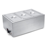 Sybo Zck Bain Marie - Calentador De Alimentos, 3 Secciones, 