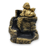 Incensário Cascata Buda Tibetano Gordo - 15cm