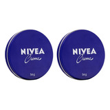 Kit Com 2 Creme Nivea Pele Ressecada Lata Azul 56g  - Nívea