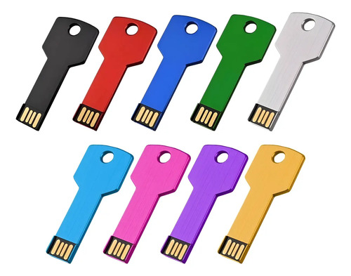 Memorias Usb 8gb Kit 5pzs Forma De Llave Ld135 Daltech