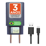 Carregador Plus Para Motorola Moto G10 G9 G8 G7 G6 Power Br