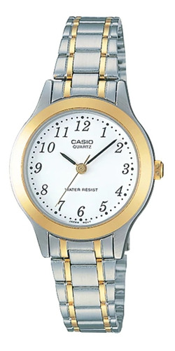 Reloj Mujer Casio Clásico De Agujas Combinado  Ltp-1128