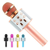 Microfone Karaoke Bluetooth Com Caixa De Som Grava Muda Voz