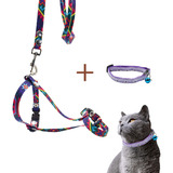  Kit Para Gato, Collar, Arnés Y Correa: Estilo Y Comodidad 