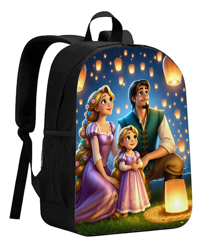 Mochila Pequeña Para Excursiones Princesa Rapunzel 13-inch Para Niño O Niña - Estampado, Poliéster Duradero, Suave Al Tacto Tendencia Oferta Niñas