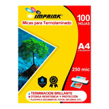 100 Micas Termolaminadora Tamaño A4 250 Mic Envio Incluido