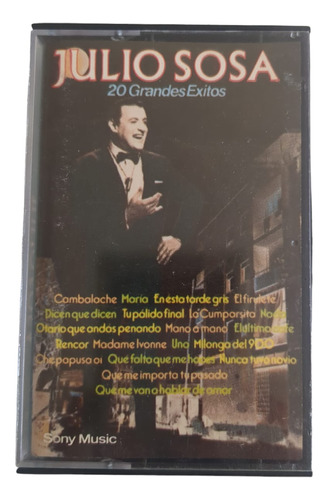 Cassette Julio Sosa 20 Grandes Éxitos Supercultura 